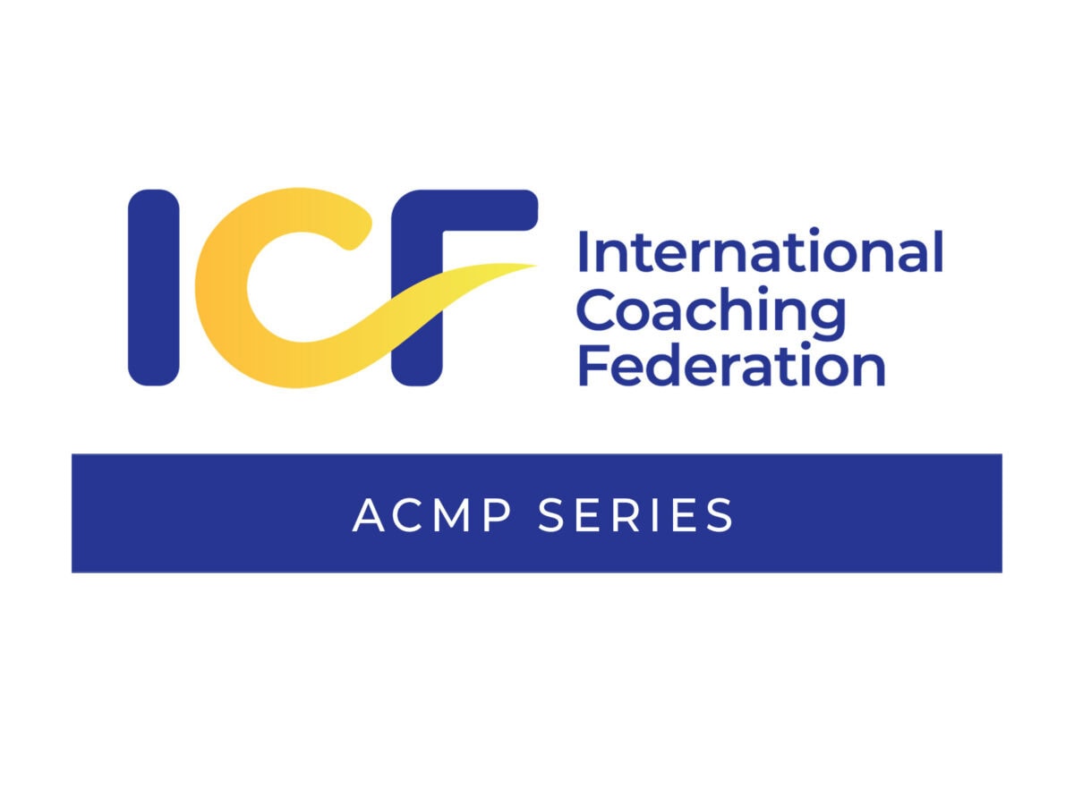 ICF ACMP Series logo for change management and coaching insights.