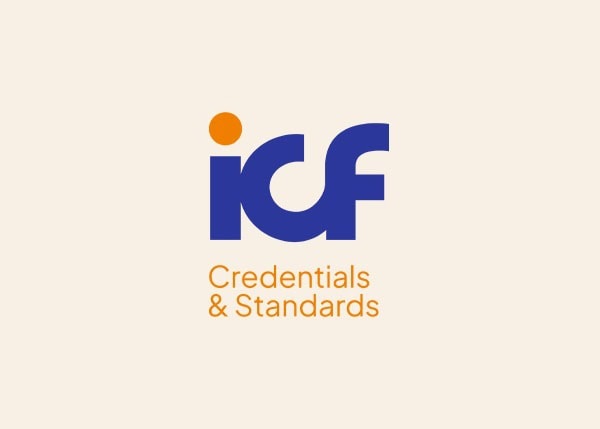 ICF Credentials and Standards logo for ACC, PCC, MCC, and ACTC certifications
