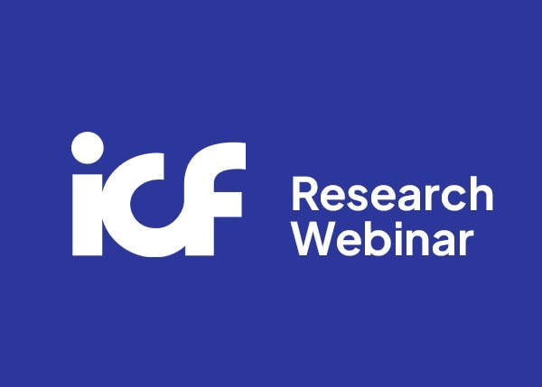 ICF Research Webinar logo for coaching insights and data update
